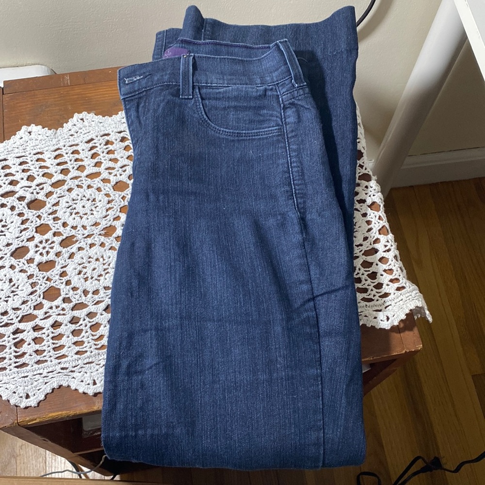 Stretchy wide leg jeans